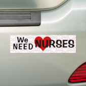 We hebben verpleegkundigen-hart-Bumpersticker nodi Bumpersticker (Op auto)