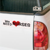We hebben verpleegkundigen-hart-Bumpersticker nodi Bumpersticker (Op Truck)
