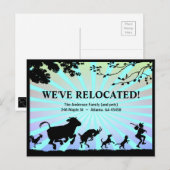 We hebben vetgedrukte kleurrijke verhuisaankondigi briefkaart (Voorkant / Achterkant)