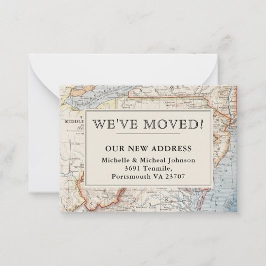 We hebben Virginia New Jersey  Map Moving Notitiekaartje (Voorkant)