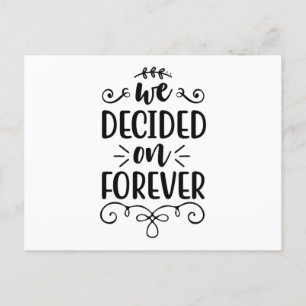 We hebben voor altijd besloten briefkaart