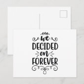 We hebben voor altijd besloten briefkaart (Voorkant / Achterkant)