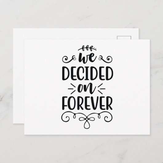 We hebben voor altijd besloten briefkaart (Voorkant / Achterkant)