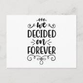 We hebben voor altijd besloten briefkaart (Voorkant)