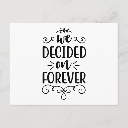 We hebben voor altijd besloten briefkaart (Voorkant)