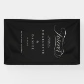 WE HEBBEN VOOR ALTIJD BESLOTEN! Elegant, trouwbann Spandoek (Horizontaal)