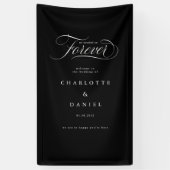 WE HEBBEN VOOR ALTIJD BESLOTEN! Elegant, trouwbann Spandoek (Verticaal)