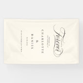 WE HEBBEN VOOR ALTIJD BESLOTEN! Elegant, trouwbann Spandoek (Horizontaal)