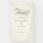 WE HEBBEN VOOR ALTIJD BESLOTEN! Elegant, trouwbann Spandoek (Verticaal)