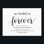 We hebben voor altijd besloten, Engagement Party n Kaart<br><div class="desc">We hebben voor altijd besloten,  de uitnodigingskaart van het verlovingsfeest. Plannen van de verlovingsfeest viering met de aanstaande bruid en aanstaande bruidegom? Nodig de gasten uit met deze uitnodigende Kaart. Voeg uw gegevens toe in bijpassend zwart lettertype / belettering. #TeeshaDerrick</div>