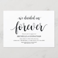 We hebben voor altijd besloten, Engagement Party n