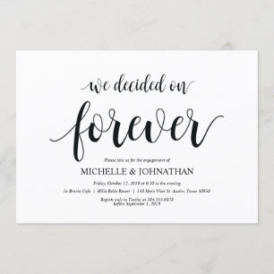 We hebben voor altijd besloten, Engagement Party n Kaart