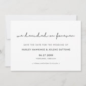 We hebben voor altijd besloten tot Modern minimali Save The Date (Voorkant)