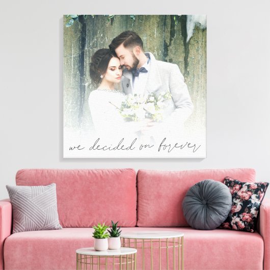 We hebben voor altijd Pas getrouwd fotobekleding b Canvas Afdruk (Insitu (Woonkamer))