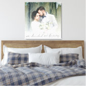 We hebben voor altijd Pas getrouwd fotobekleding b Canvas Afdruk (Insitu (Slaapkamer))