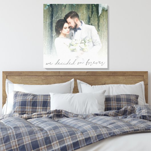 We hebben voor altijd Pas getrouwd fotobekleding b Canvas Afdruk (Insitu (Slaapkamer))