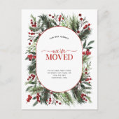 We hebben Warm Red Winter Announcement Briefkaart  (Voorkant)