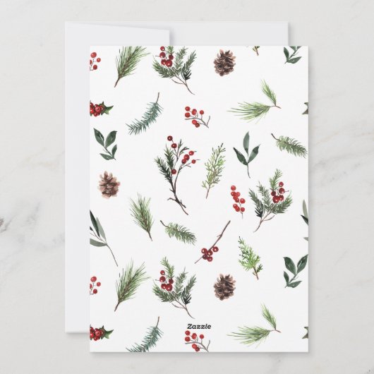 We hebben Warm Red Winter Moving Announcement verp Feestdagenkaart (Achterkant)