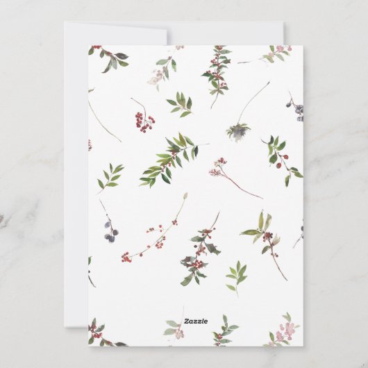 We hebben Warm Winter Berry Moving Announcement ve Feestdagenkaart (Achterkant)