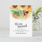 We hebben Watercoler Sunflower Moving Aankondiging (Staand voorkant)