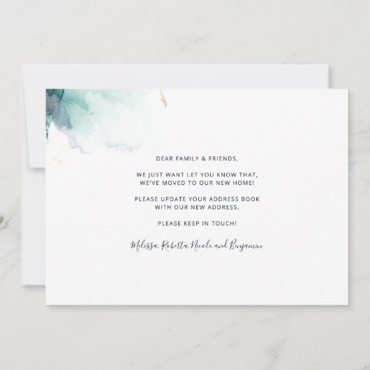 We hebben Waterverf Agate Moving Announcement verp Aankondiging (Achterkant)