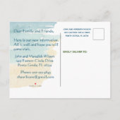 We hebben Waterverf Beach Move verplaatst Aankondigingskaart (Achterkant)