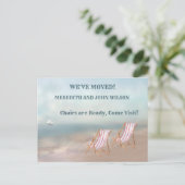 We hebben Waterverf Beach Move verplaatst Aankondigingskaart (Staand voorkant)