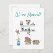 We hebben Waterverf-bewegende boxen en leefruimte Aankondigingskaart (Voorkant / Achterkant)