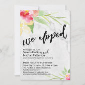 We hebben Waterverf bloemen en grijze marmer Kaart (Voorkant)