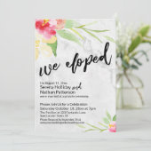 We hebben Waterverf bloemen en grijze marmer Kaart (Staand voorkant)