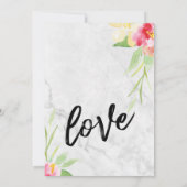 We hebben Waterverf bloemen en grijze marmer Kaart (Achterkant)