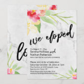 We hebben Waterverf bloemen en grijze marmer Kaart (Voorkant / Achterkant)