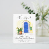 We hebben Waterverf Blue Deur Moving Aankondiging (Staand voorkant)