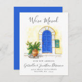 We hebben Waterverf Blue Deur Moving Aankondiging (Voorkant / Achterkant)