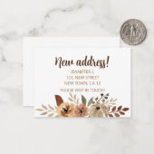 We hebben Waterverf bruine florabladeren verplaats Notitiekaartje (Voorkant / Achterkant in situ)