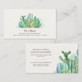 We hebben Waterverf Cacti Moving Announcement verp Visitekaartje (Voorkant / Achterkant)