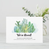 We hebben Waterverf Cacti Script verplaatst Aankondiging (Staand voorkant)