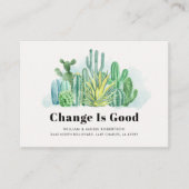 We hebben Waterverf Cactus Moving Announcement ver Visitekaartje (Voorkant)