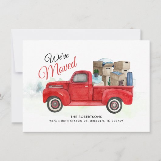 We hebben Waterverf Chic Moving Announcement verpl (Voorkant)