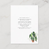 We hebben Waterverf Elegant Moving Announcement ve Visitekaartje (Achterkant)