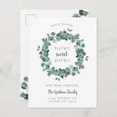 We hebben Waterverf Eucalyptus verplaatst Aankondigingskaart (Voorkant / Achterkant)