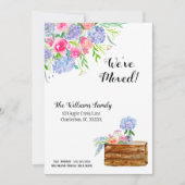 We hebben Waterverf Floral-aankondiging verplaatst Kaart (Voorkant)