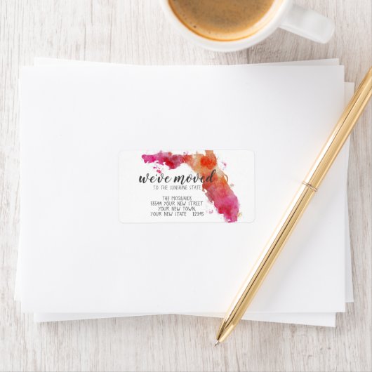 We hebben Waterverf Florida State verplaatst Etiket (Insitu)