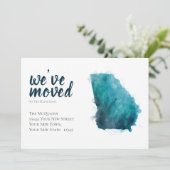 We hebben Waterverf Georgia Moving Announcement ve Aankondiging (Staand voorkant)