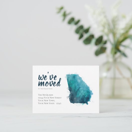 We hebben Waterverf Georgia Moving Announcement ve Informatiekaartje (Staand voorkant)