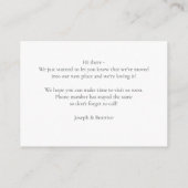 We hebben Waterverf Georgia Moving Announcement ve Informatiekaartje (Achterkant)