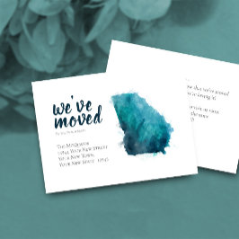 We hebben Waterverf Georgia Moving Announcement ve Informatiekaartje