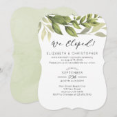 We hebben Waterverf Greenery Wedding Elopement uit Kaart (Voorkant / Achterkant)
