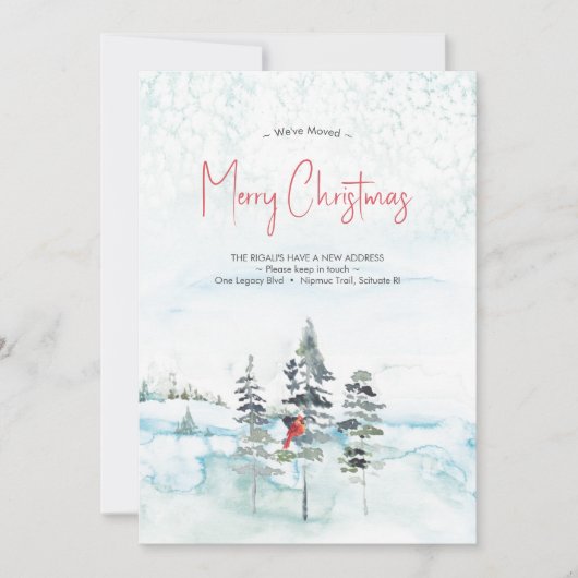 We hebben Waterverf kerstkaarten verplaatst Feestdagenkaart (Voorkant)