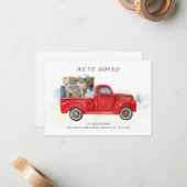 We hebben Waterverf Moving Announcement verplaatst Notitiekaartje (Voorkant / Achterkant in situ)